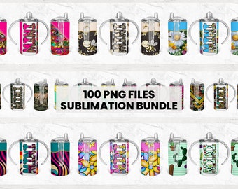 Paquete de diseño de sublimación Sippy de 12 oz, paquete Sippy de 12 oz, diseños de sublimación Sippy de 12 oz, diseños de Sippy de 12 oz