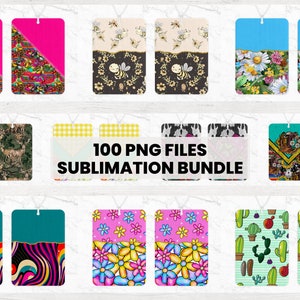 Air Freshener Sublimation Design Bundle, Air Freshener Bundle, Rectangle Sublimation Air Freshener Designs, Air Freshener Designs