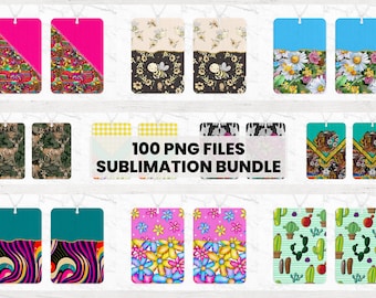 Air Freshener Sublimation Design Bundle, Air Freshener Bundle, Rectangle Sublimation Air Freshener Designs, Air Freshener Designs