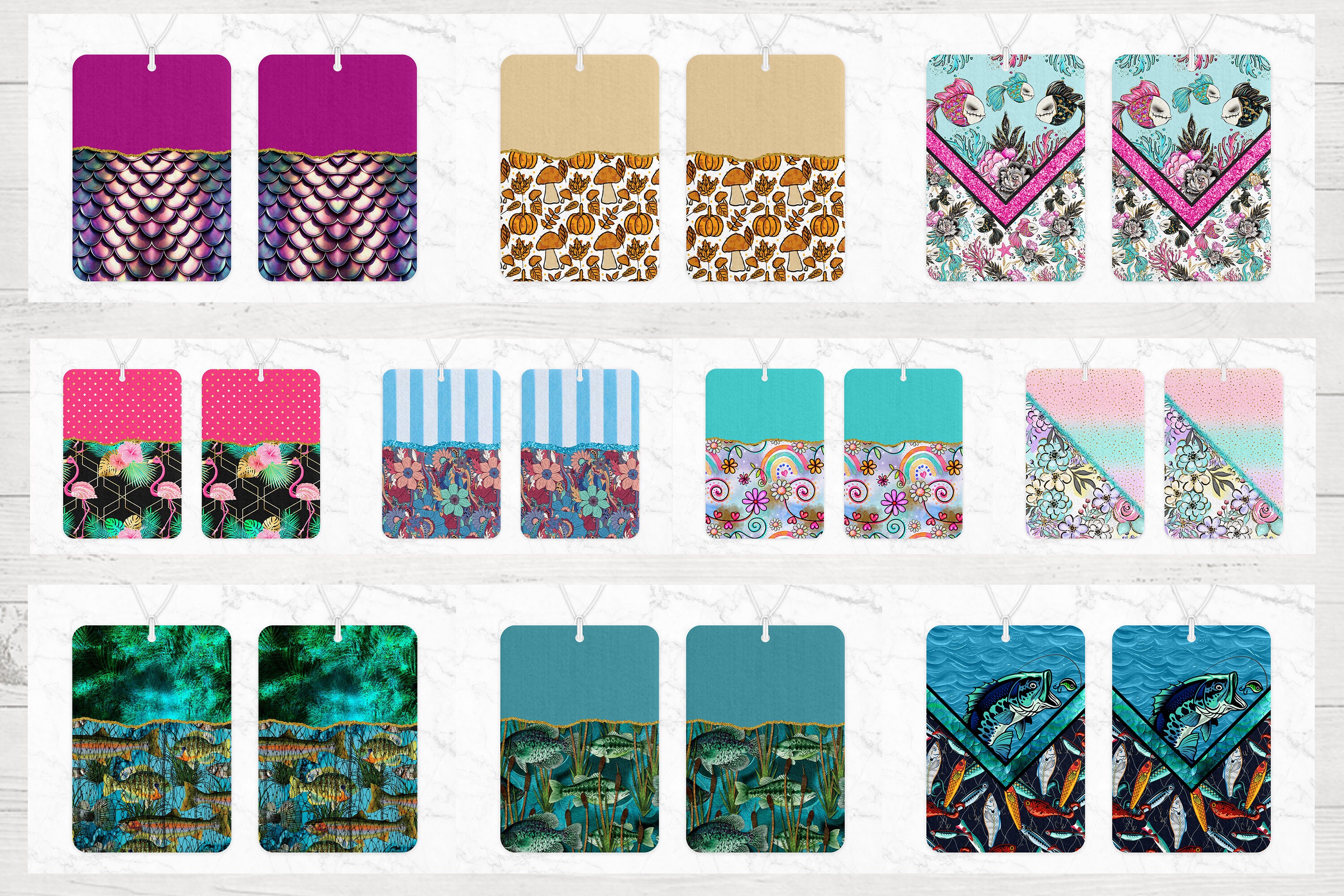 Air Freshener Sublimation Design Bundle Air Freshener Bundle Etsy