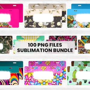 License Plate Sublimation Design Bundle, License Plate Bundle, License Plate Sublimation Designs, License Plate Designs
