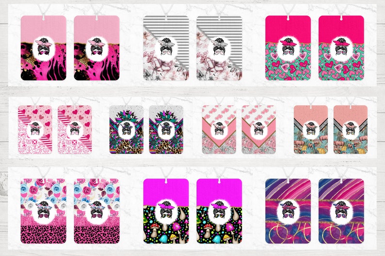 Air Freshener Sublimation Design Bundle Air Freshener Bundle Etsy