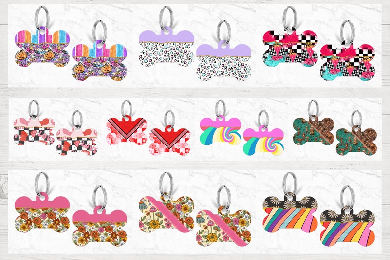 Bone Dog Tag Bundle Dog Tags Sublimation Pet Tag Png Bundle - Etsy