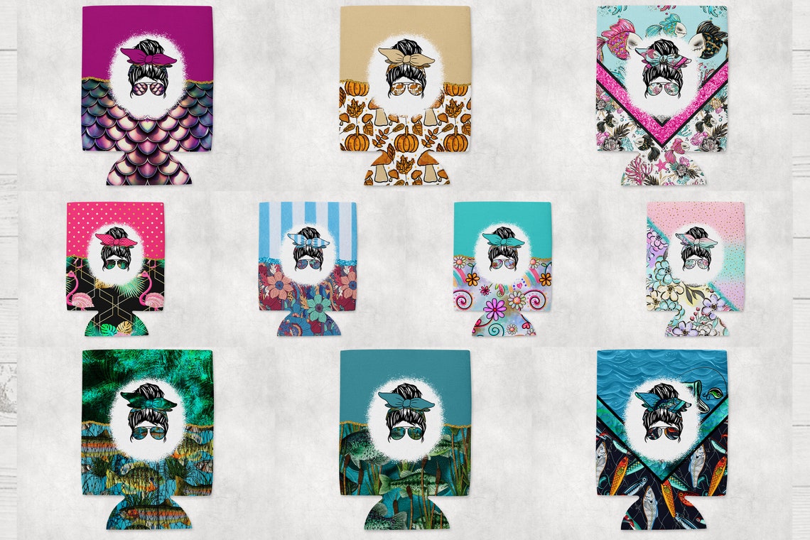 Can Cooler Sublimation Designs Bundle Can Cooler Bundle Can Etsy