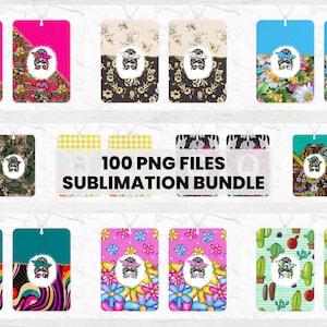 Air Freshener Sublimation Design Bundle, Air Freshener Bundle, Rectangle Sublimation Air Freshener Designs, Air Freshener Designs