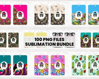 Air Freshener Sublimation Design Bundle, Air Freshener Bundle, Rectangle Sublimation Air Freshener Designs, Air Freshener Designs