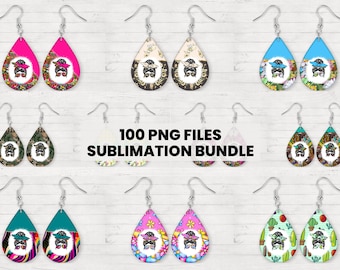 Paquete de diseño de sublimación de pendientes de lágrima, paquete de pendientes, diseños de pendientes de sublimación de lágrima, diseños de pendientes de lágrima, paquete de pendientes