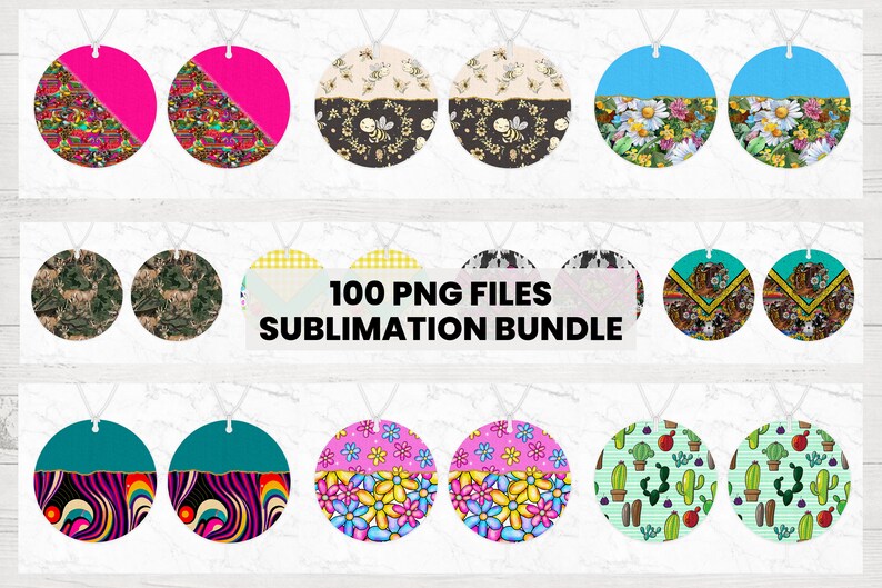 Air Freshener Sublimation Design Bundle Air Freshener Bundle Etsy