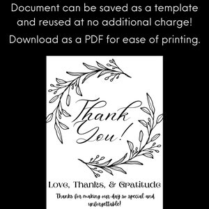 How to document to explain how to download and print your wedding thank you!