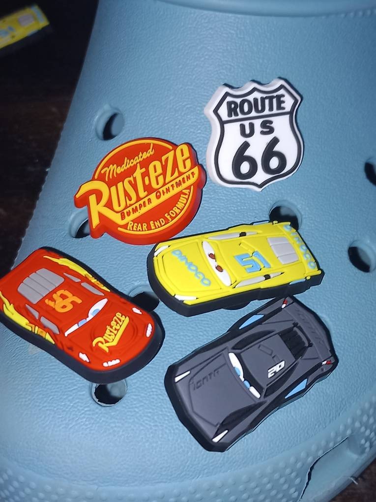 New Jibbitz Crocs Charms - Disney Cars Sally Mater Hot Rod Snot