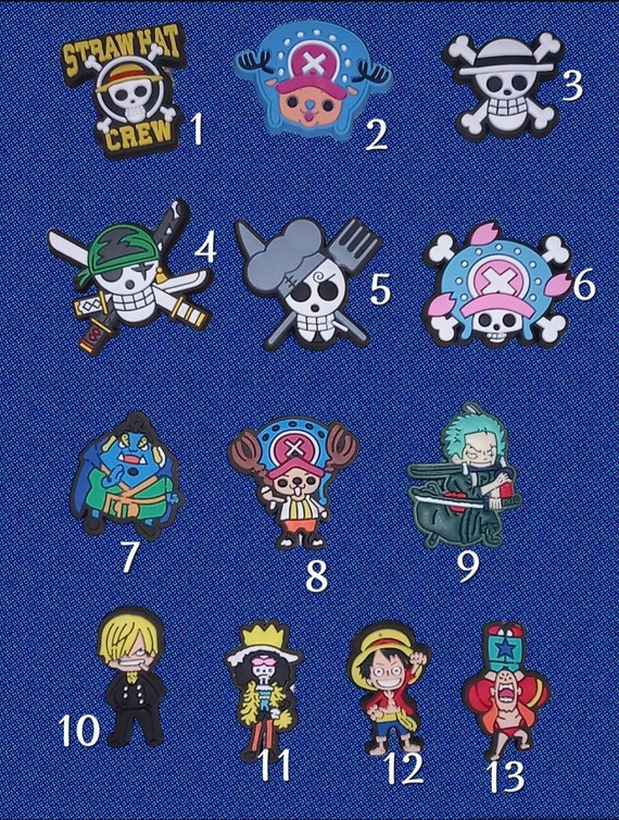 Anime One Pirate Shanks Devil Fruit Monkey D Manga Fan Croc Charms Clog  Tony Chopper Jolly Roger Jibbitz Gomu