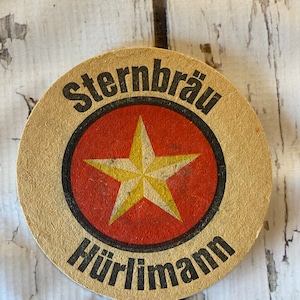 1 Vintage Sternbrau Hurlimann Tavern Beer coasters,Posavasos de cartón cervecería, bar, posavasos de taberna