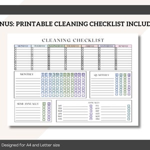 Cleaning Checklist Spreadsheet Template for Google Sheets Cleaning
