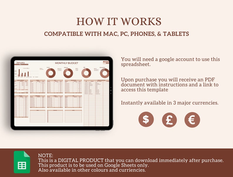 2024 Monthly Budget Planner, Budget Planner Google Sheets, Excel Budget