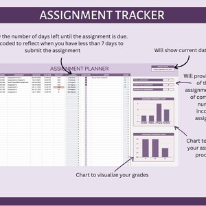 Assignment Tracking Spreadsheet: Academic Course Planner (google Sheets ...