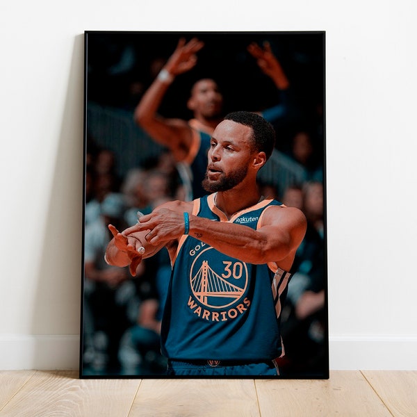 Stephen Curry Poster, Stephen Curry vs Boston Celtics Game 6 Curry's I Want That Ring Statement,  Golden State Warriors, Wall Art,