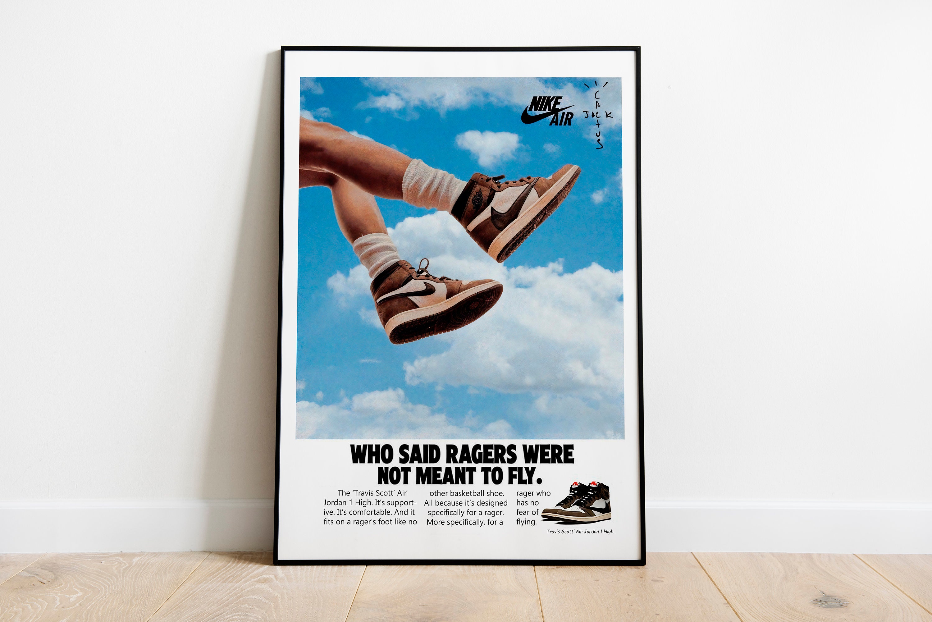 Buy Air Jordan 1 Travis Scott Retro Poster, Vintage Sneaker Poster, Wall  Decor, Wall Art, Wall Hangings Online in India 