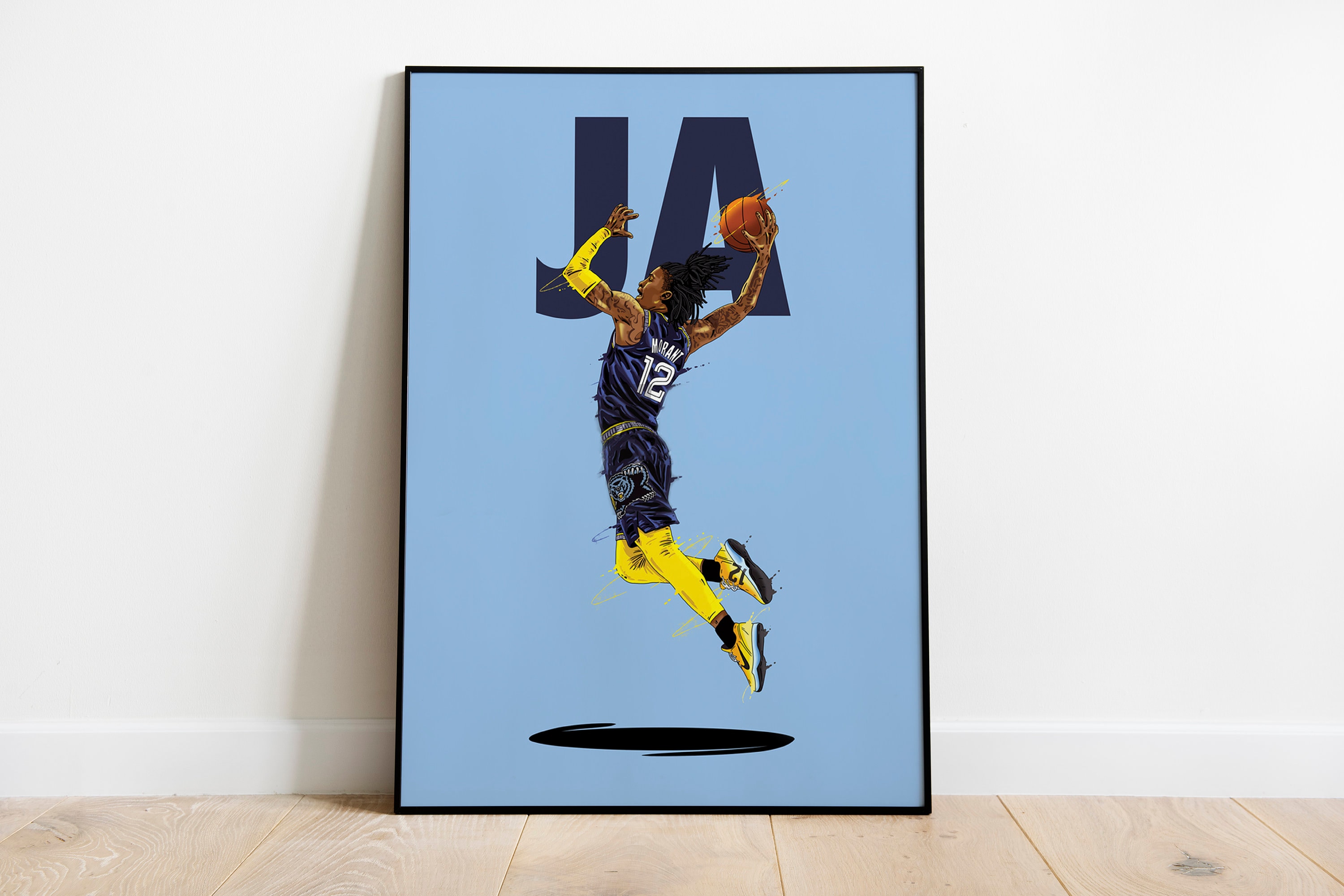 Discover Ja Morant Poster, Memphis Grizzlies, Wall Decor, Wall Art, Wall Hangings