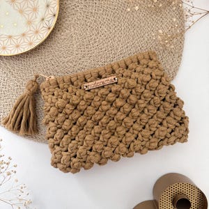 Patrón de Macramé - Bolsa de mano/cosmetiquera Julia