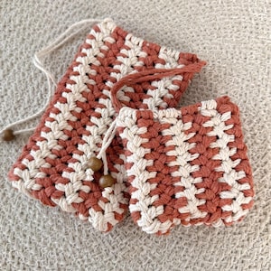 Drawstring Pouches - Macramé Digital Pattern (ENGLISH)