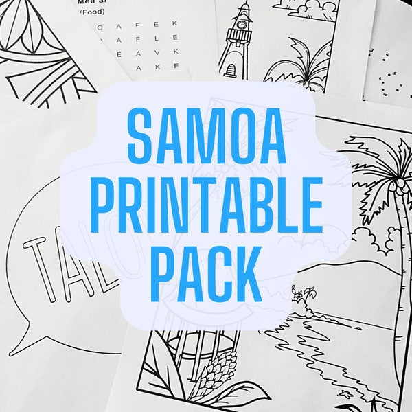 Samoa Activity Printable Pack