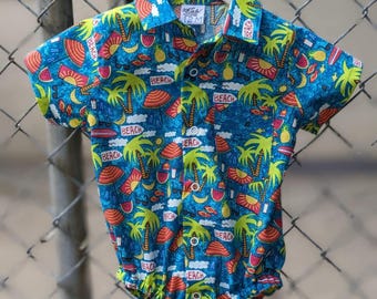 Boy's Collared Onesies with Shorts, Baby, Toddler, Kid Outfit, Beach Outfit, Spring, Summer