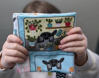 Sensory Crinkle Book, Textured Baby Toy with Tags
