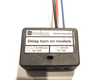 Easy to use car timer switch relay 1-150 sec delay on 12v 20a direct 12v out