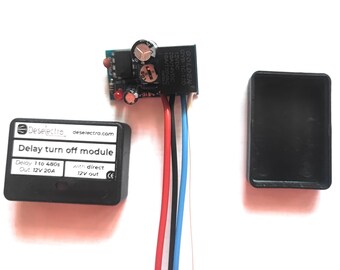 Relé Temporizador Para Coche 12V - Retardo De Apagado De 1 A 480 Segundos, 20A, Fácil Instalación