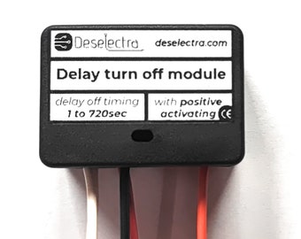 Mini car drl led front lights delay turn off timer switch 1 to 720 s 12v 20a box, Start with positive pulse, Delay start after pulse stop
