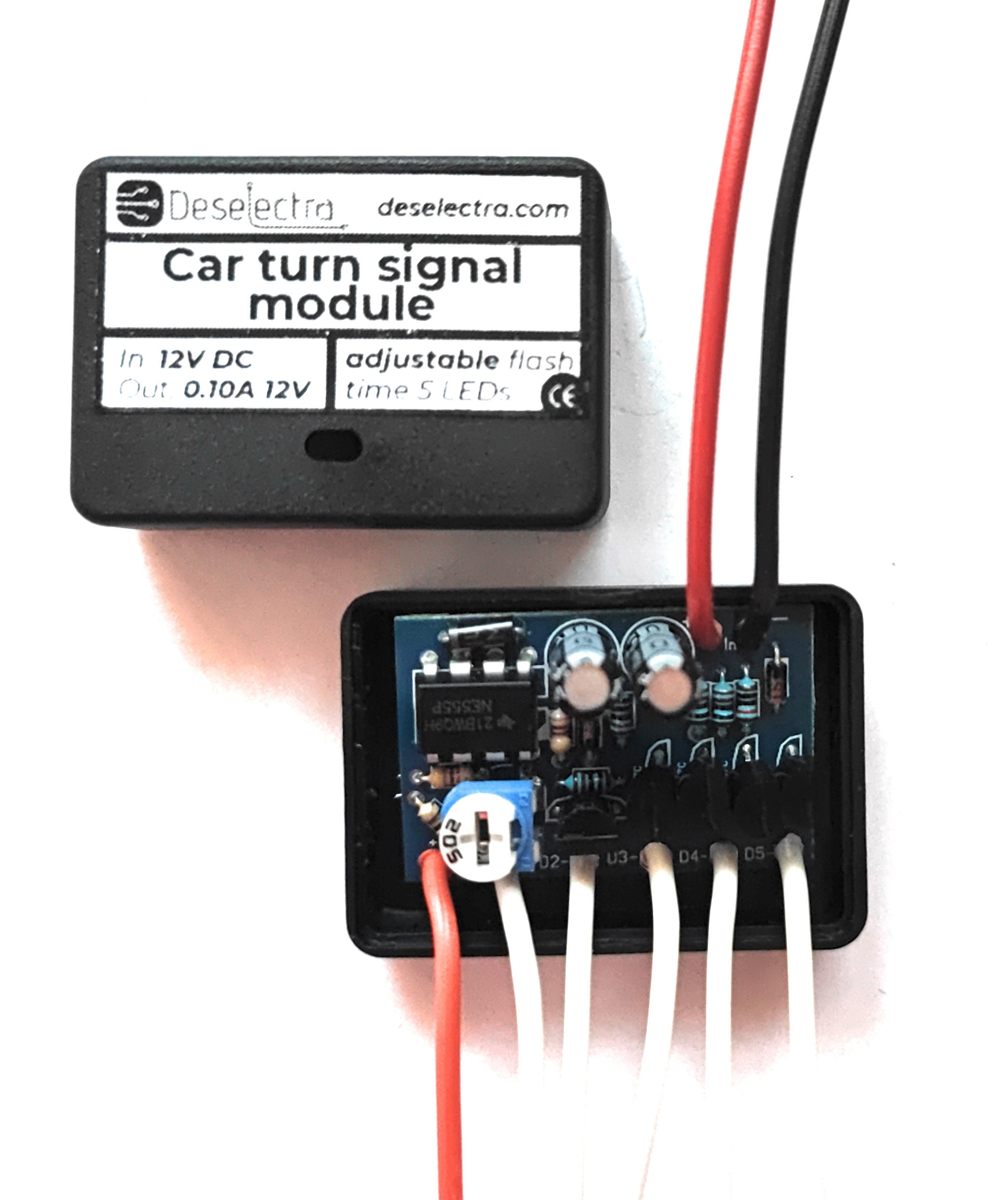 Adjustable LED 5-step Sequential Retrofit Flash Module Car Turn Signal ...