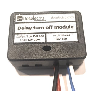 Relé temporizador para automóvil fácil de usar, retardo de apagado de 1 a 150 segundos, 12 V, 20 A, salida directa de 12 V