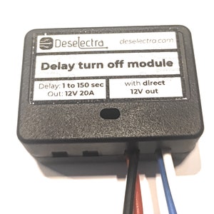 Easy to use car timer switch relay 1-150 sec delay off 12v 20a direct 12v out