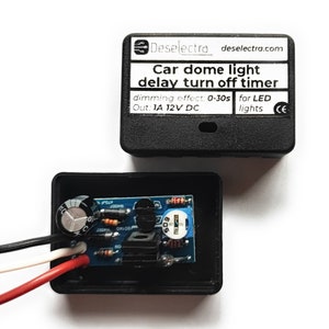 Car Dome Light Dimming Module: 1-30s Delay Timer, 12V LED