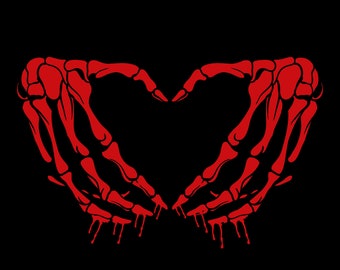Blutige Herzen - Transparent PNG/SVG - Halloween - Vorlagen - gruselig - Tshirts - Tassen - Hoodies - Geschenke - trending - Skelett - Hände -