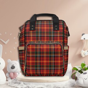 Buffalo plaid diaper bag backpack best sale