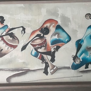 signed African tribal painting