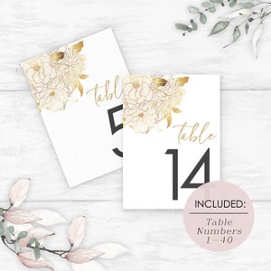 INSTANT DOWNLOAD Table Numbers Printable Numbers 1-40 - Etsy
