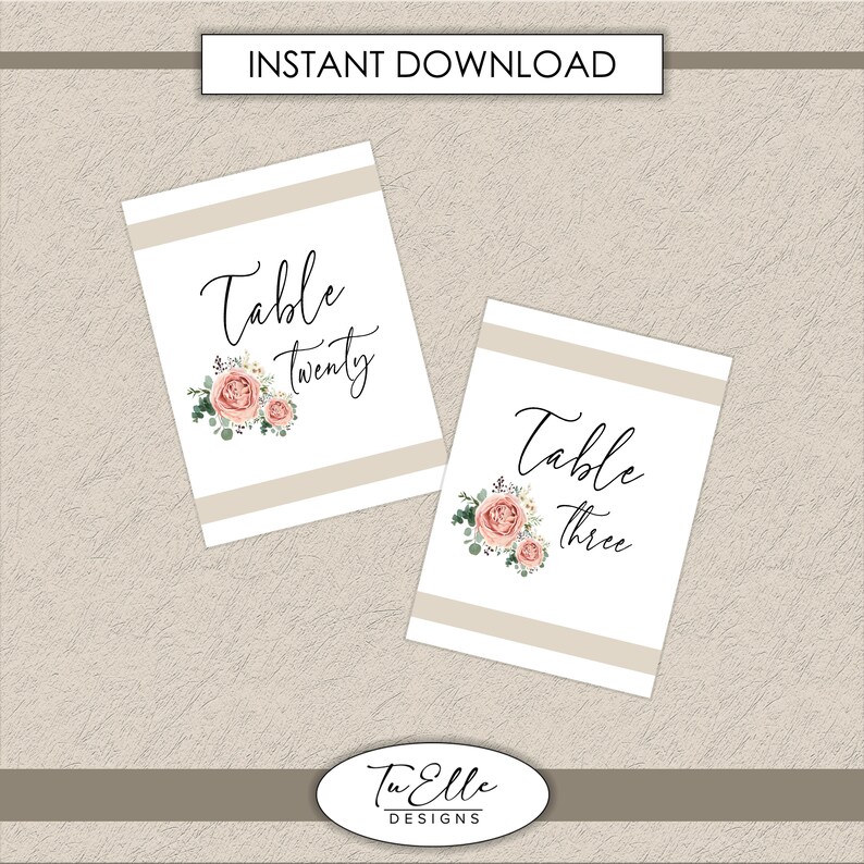 INSTANT DOWNLOAD Table Numbers Printable Numbers 1-40 - Etsy