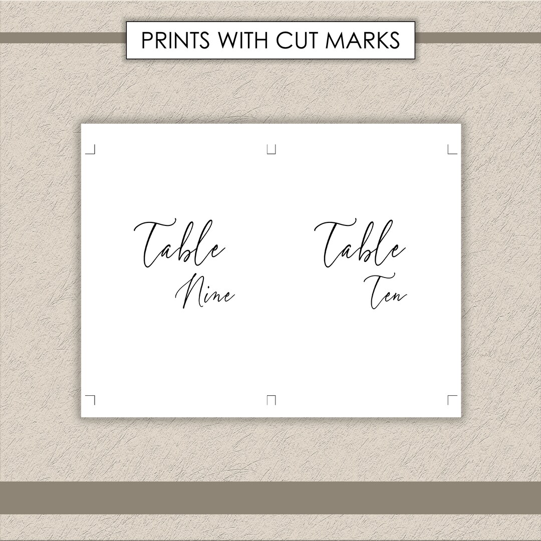 INSTANT DOWNLOAD Table Numbers Printable Numbers 1-40 - Etsy