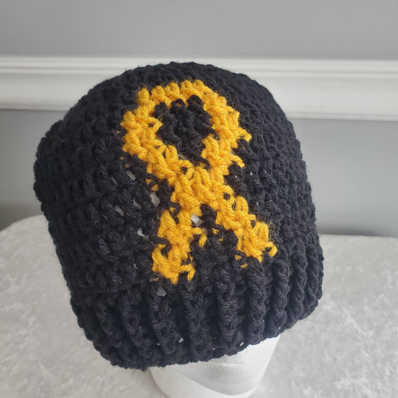 Pattern Cancer Ribbon Cap Cancer Awareness Ribbon Adult Beanie, Crochet Hat Beanie, Pink, Breast ...