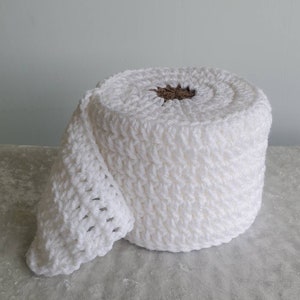 Toilet Paper Inspired Toilet paper Cover, Fits jumbo/mega rolls, Handmade Crochet gifts, Home bathroom decor, Free Shipping