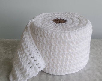Toilet Paper Inspired Toilet paper Cover, Fits jumbo/mega rolls, Handmade Crochet gifts, Home bathroom decor, Free Shipping