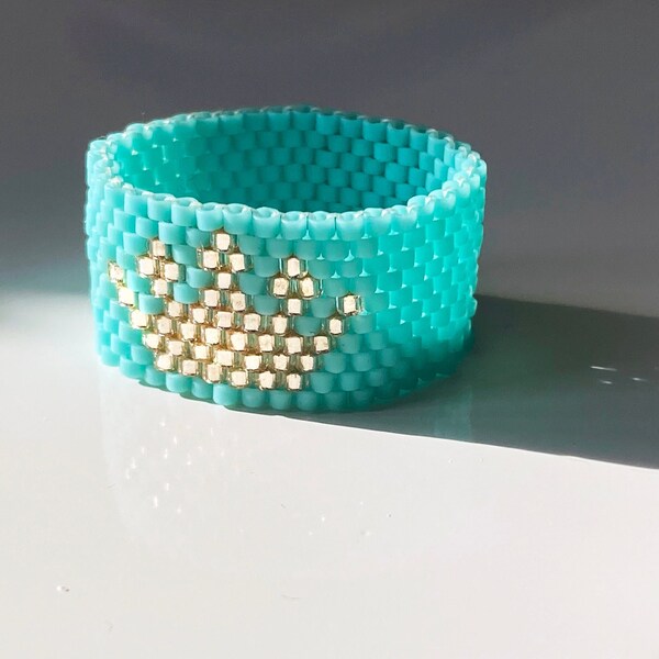 aqua Crown Ring, Boss Bitch Accessories, Fashion statement, Pop of color