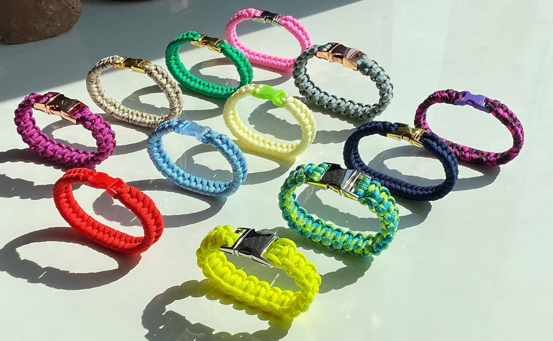 Vibrant Handbraided Paracord and Buckle Cuff Bracelets Lots Etsy