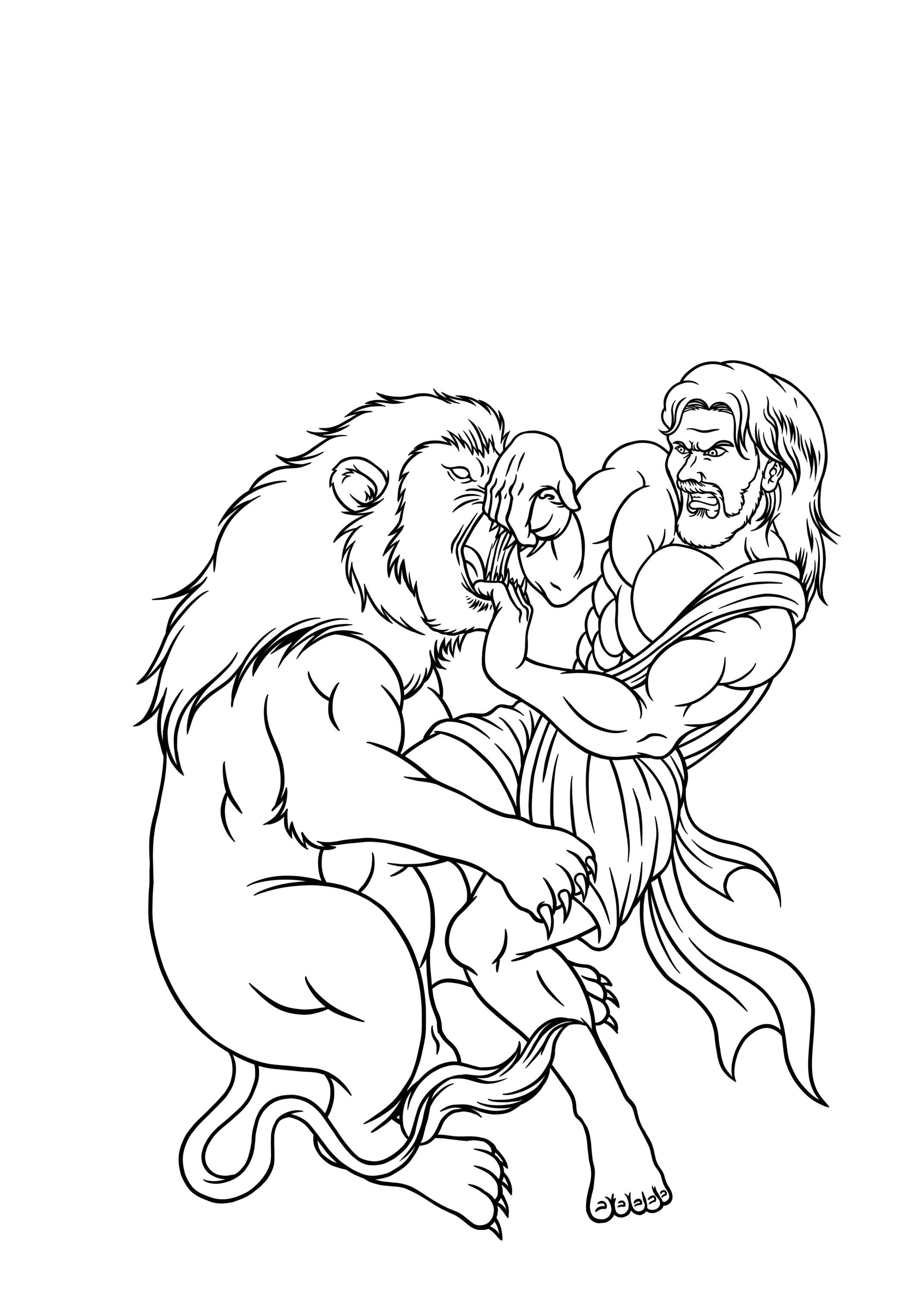 Samson And Delilah Bible Coloring Pages