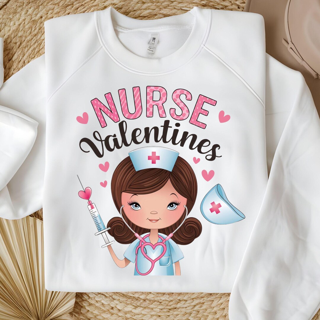 Nurse Valentine PNG | Cute Nurse Clipart | Valentine's Day Digital ...