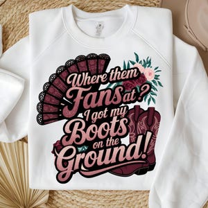 Western Cowgirl PNG | Boots on the Ground Fan Art | Country Girl Sublimation Design | Southern Aesthetic Clipart | Rodeo Digital Download