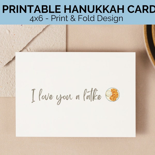 Latke hanukkah card