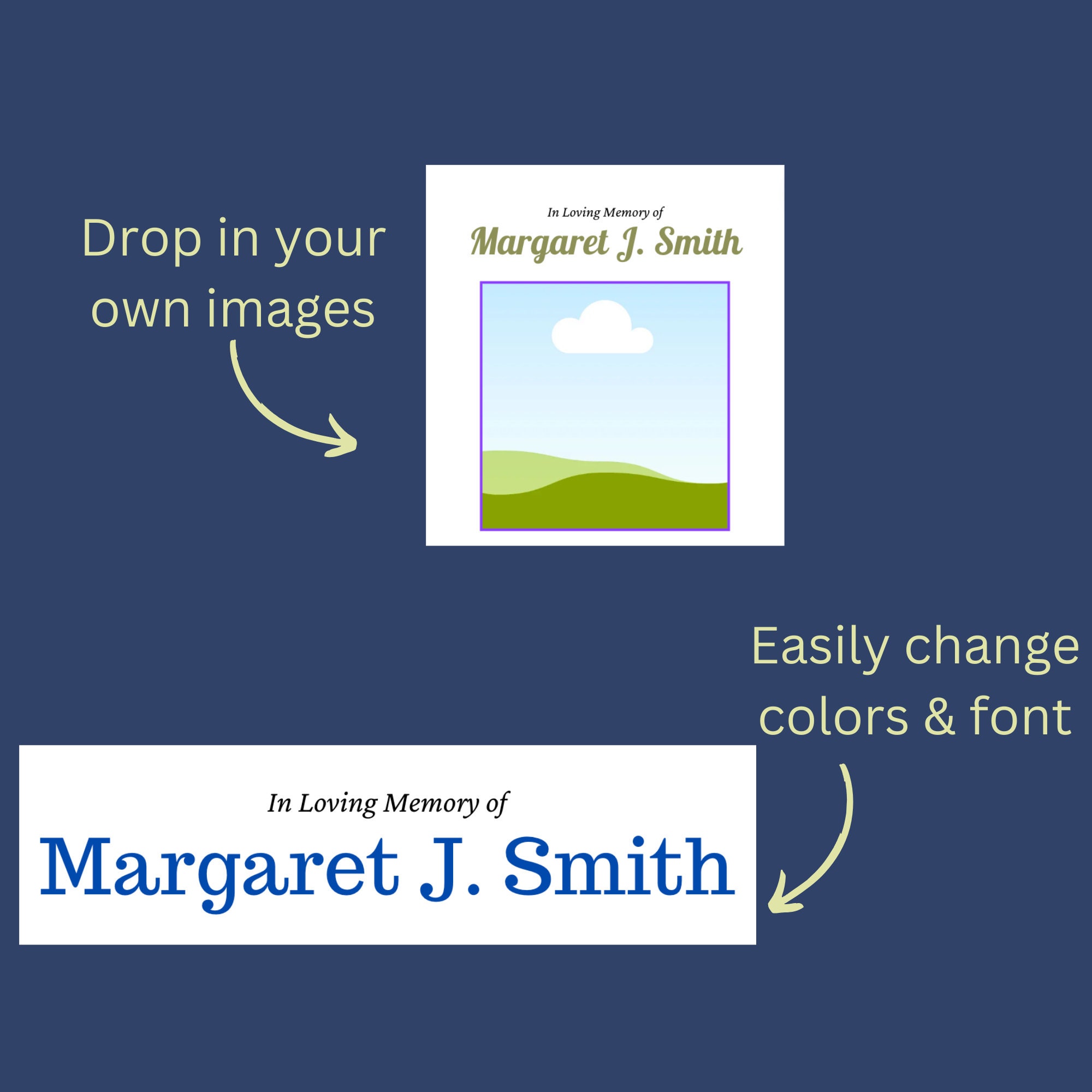 Simple Funeral Program | Two-sided Obituary Template | Editable in ...